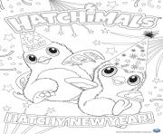 Coloriage Hatchimals nouvel an 2017 hatchy 